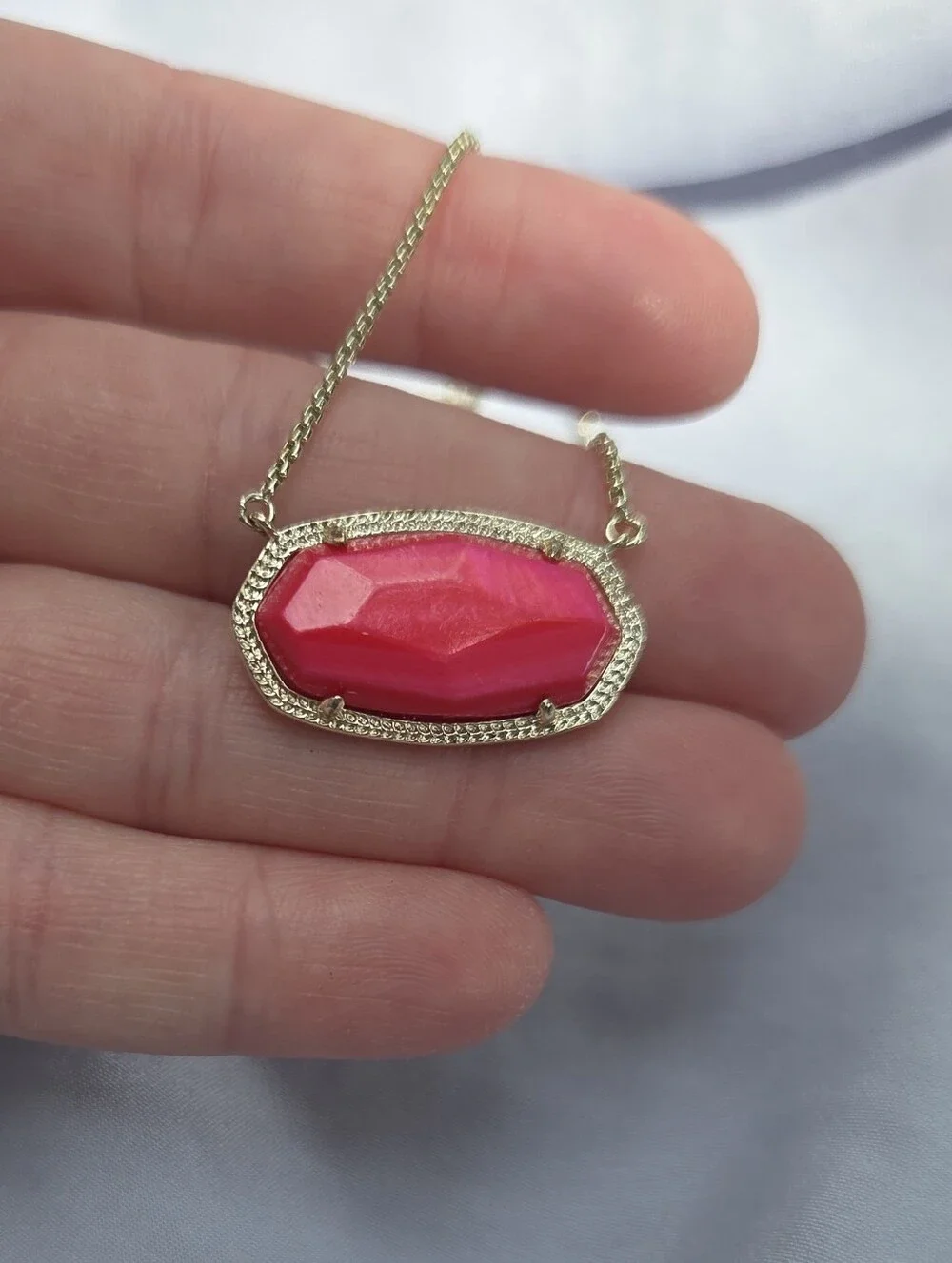 Kendra Scott Red/Pink Dylan Adjustable Necklace